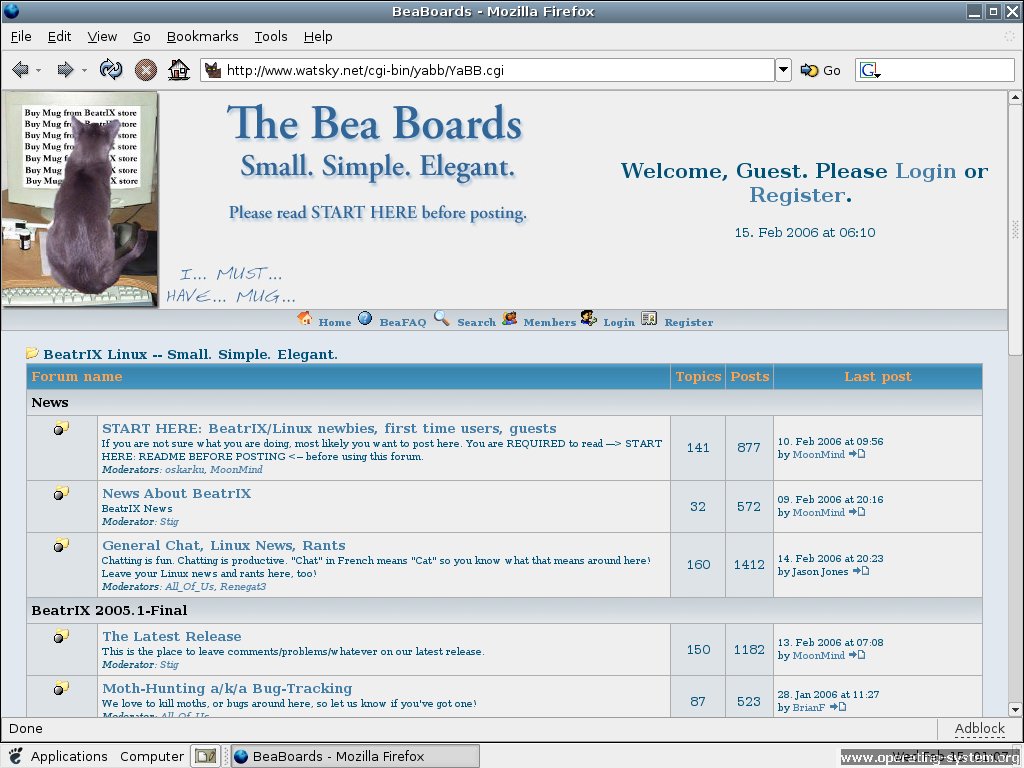 Screenshot: linux beatrixlinux 02