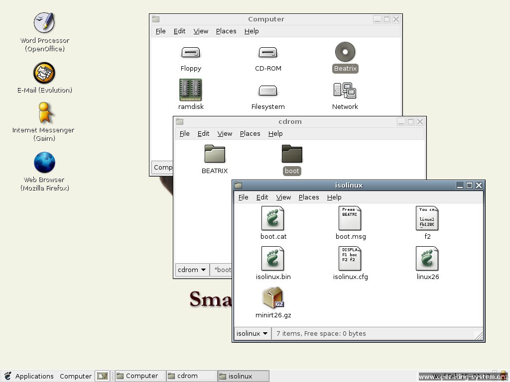 Screenshot: linux beatrixlinux 05