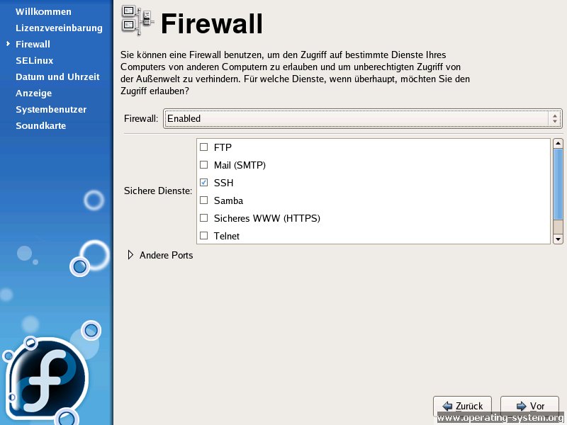 Screenshot: linux redhat fedoracore5 07