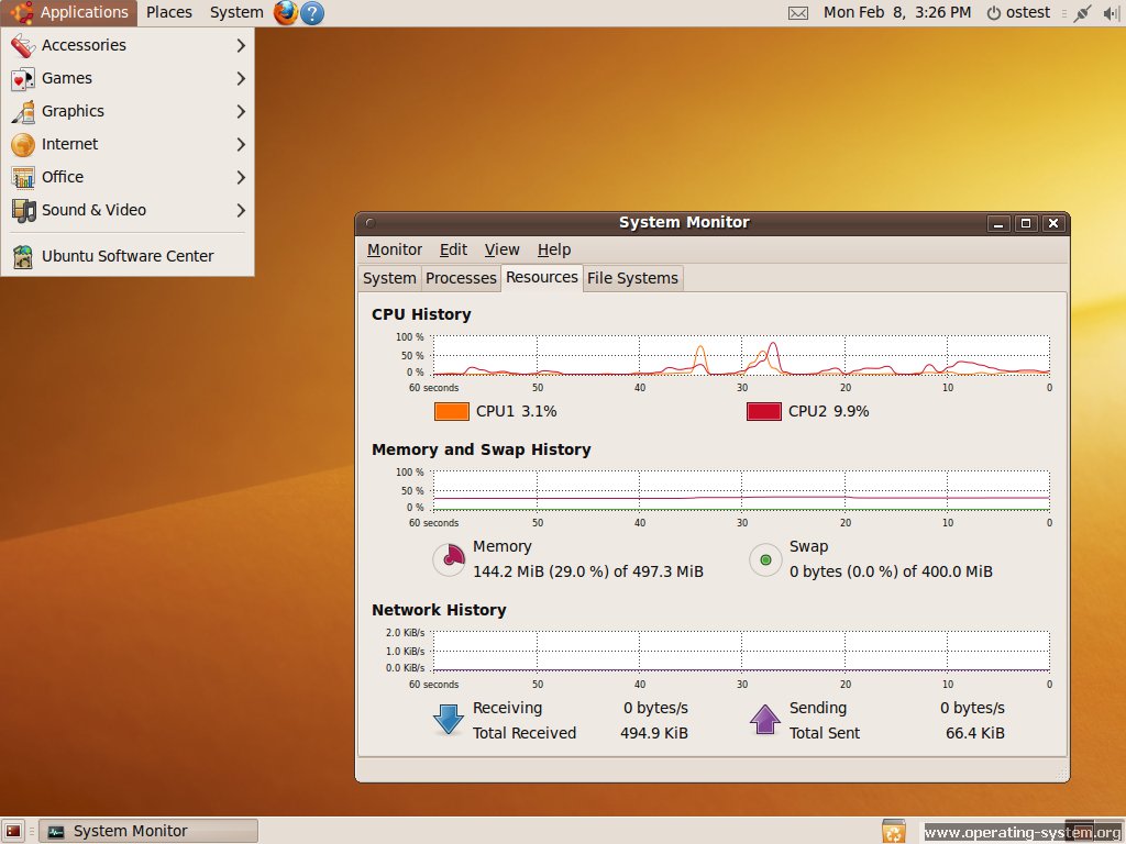 Screenshot: linux ubuntu ubuntu910 12
