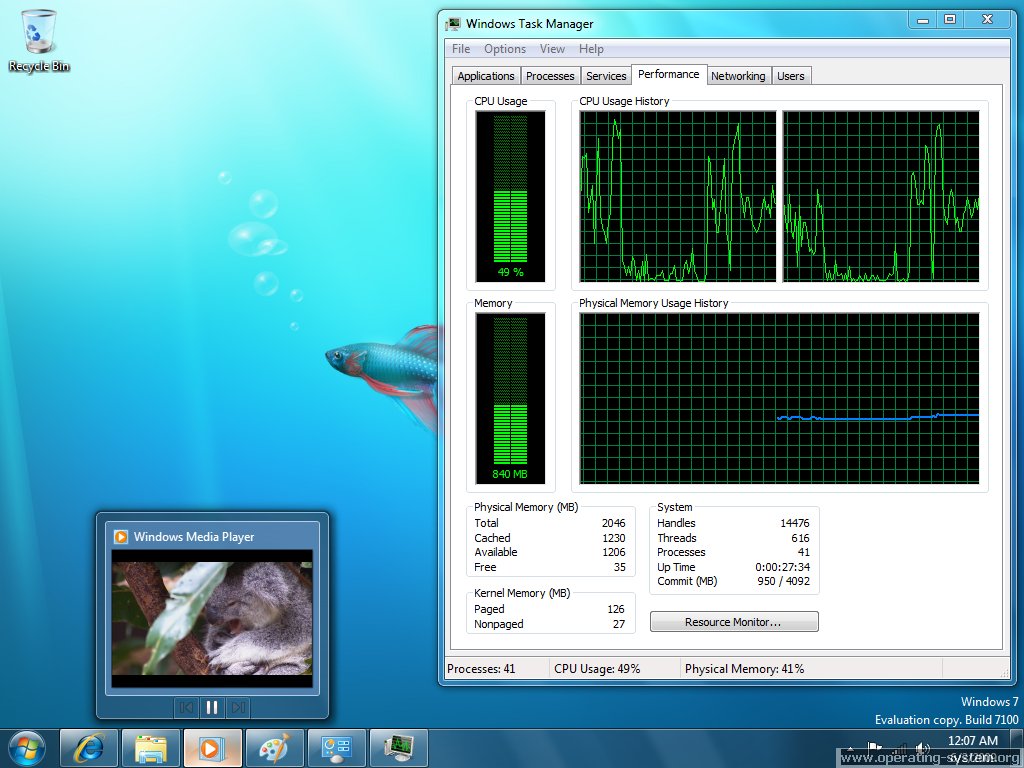 Screenshot: microsoft win7 windows7 rc 14