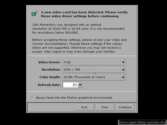 Screenshot: os qnx630 21