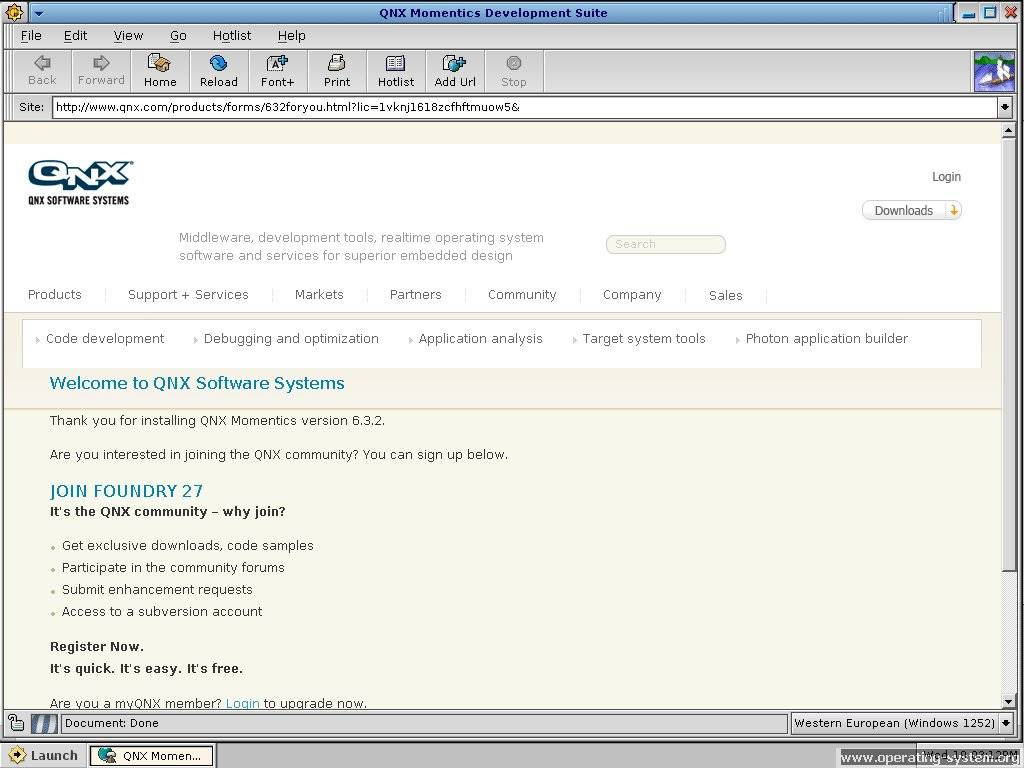 Screenshot: os qnx632 04