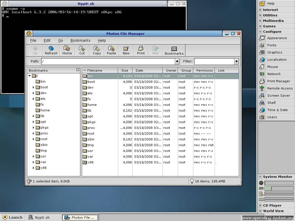 Screenshot: os qnx632 07